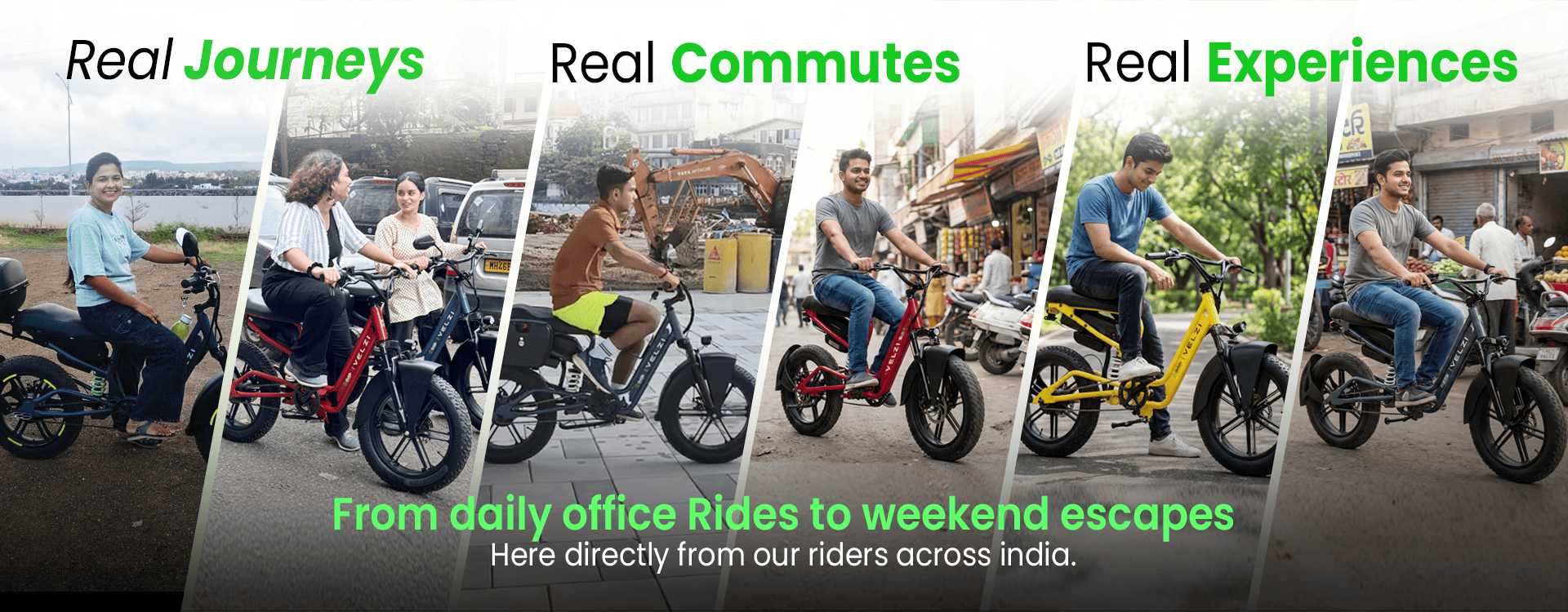 Riders with Doddle Velzi across Indian cities sharing their everyday commuting experiences on Velzi electric cycles or ebikes and better it is from previous Emotorad Electric Cycle Ranger